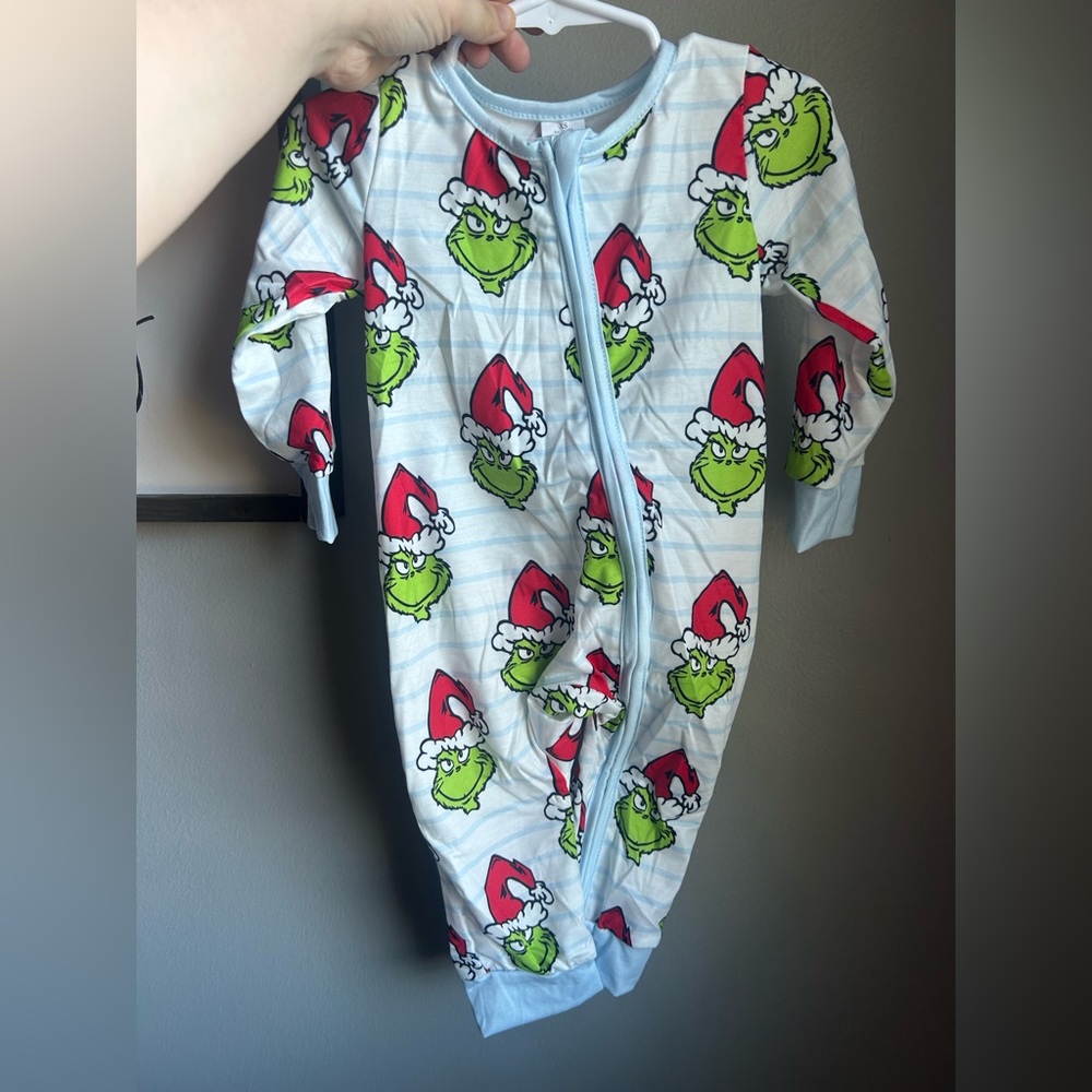 Green man footie pajamas